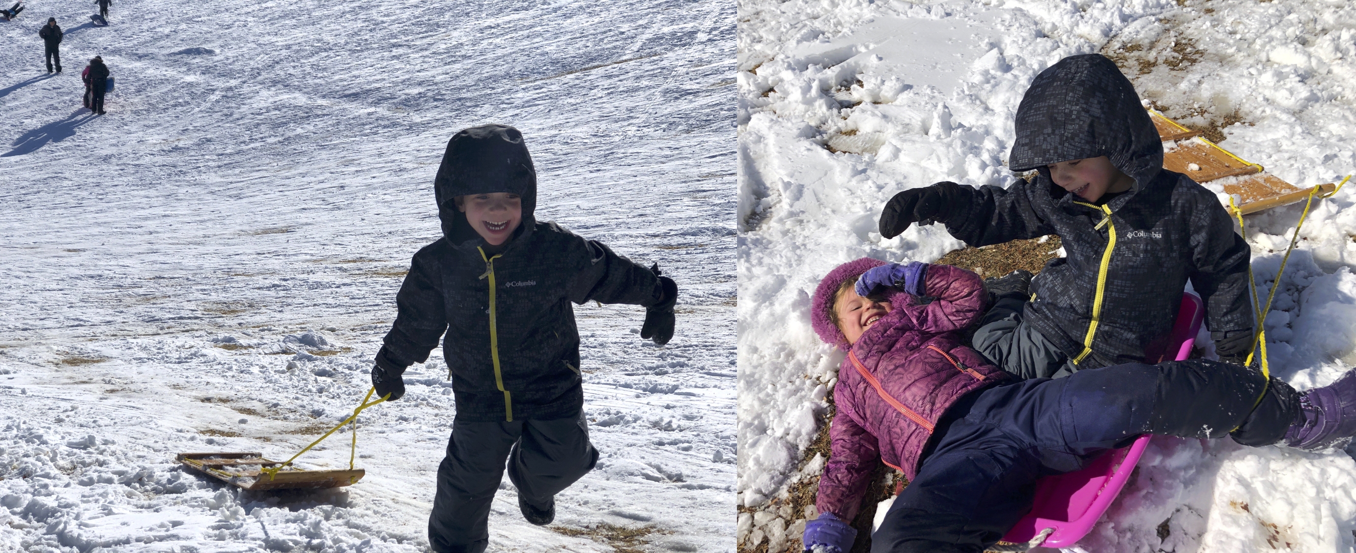 Ben first sledding trip