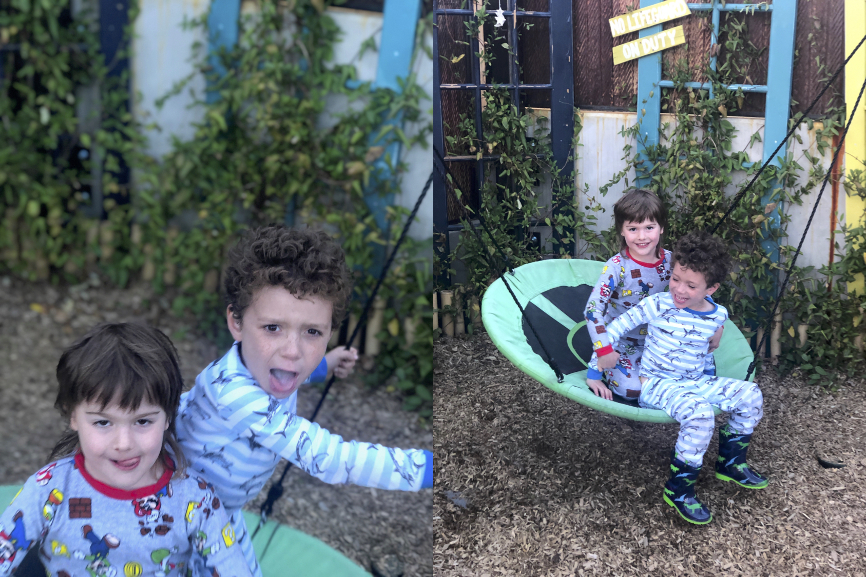 Swinging at the nest